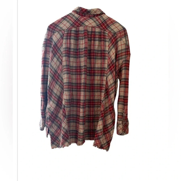 Free People Juniper Ridge Plaid Herringbone Button Down Size Small s/p - Picture 4 of 6